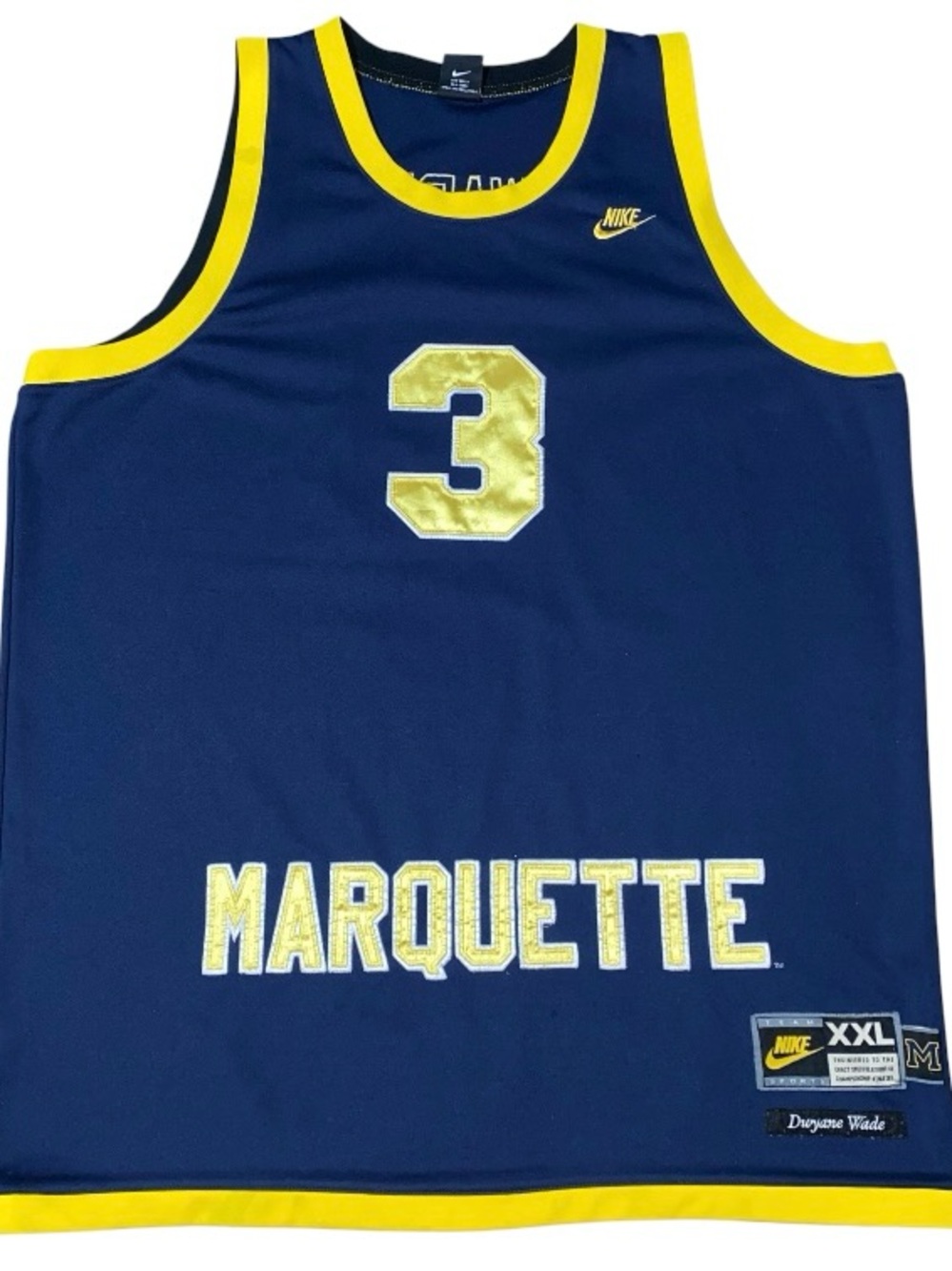 VINTAGE Nike Marquette Dwyane Wade Basketball Jersey Men's XXL (DB2)